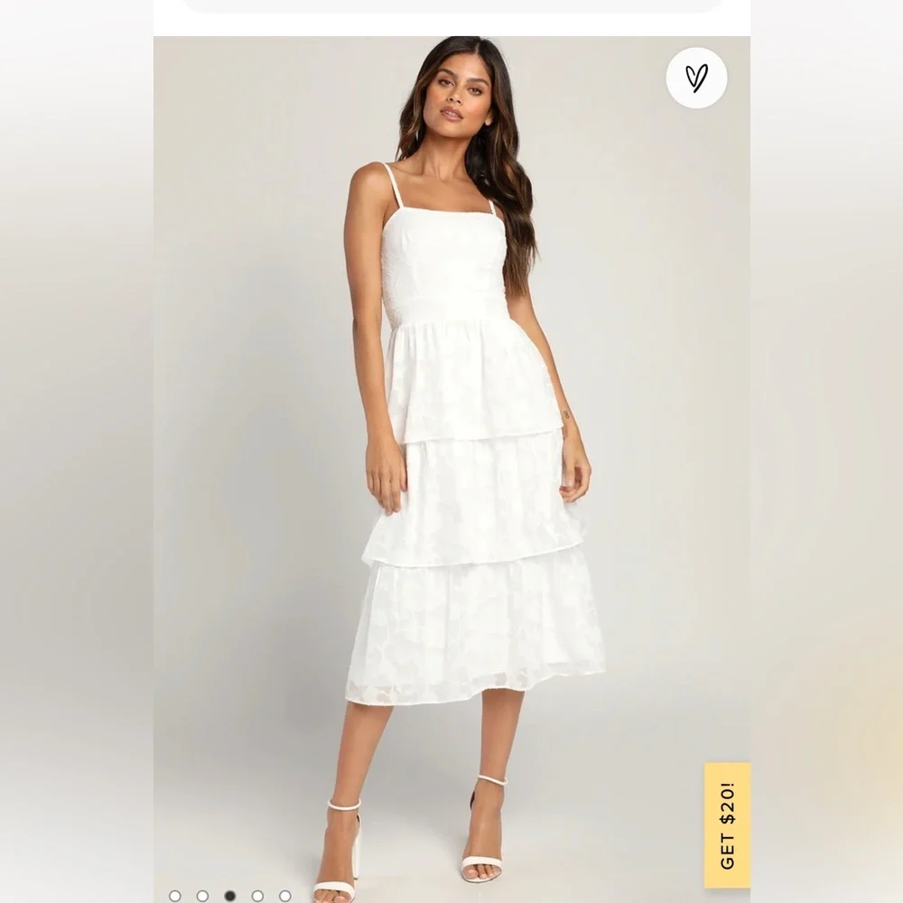 White Lulu’s tiered dress - Picture 4 of 4